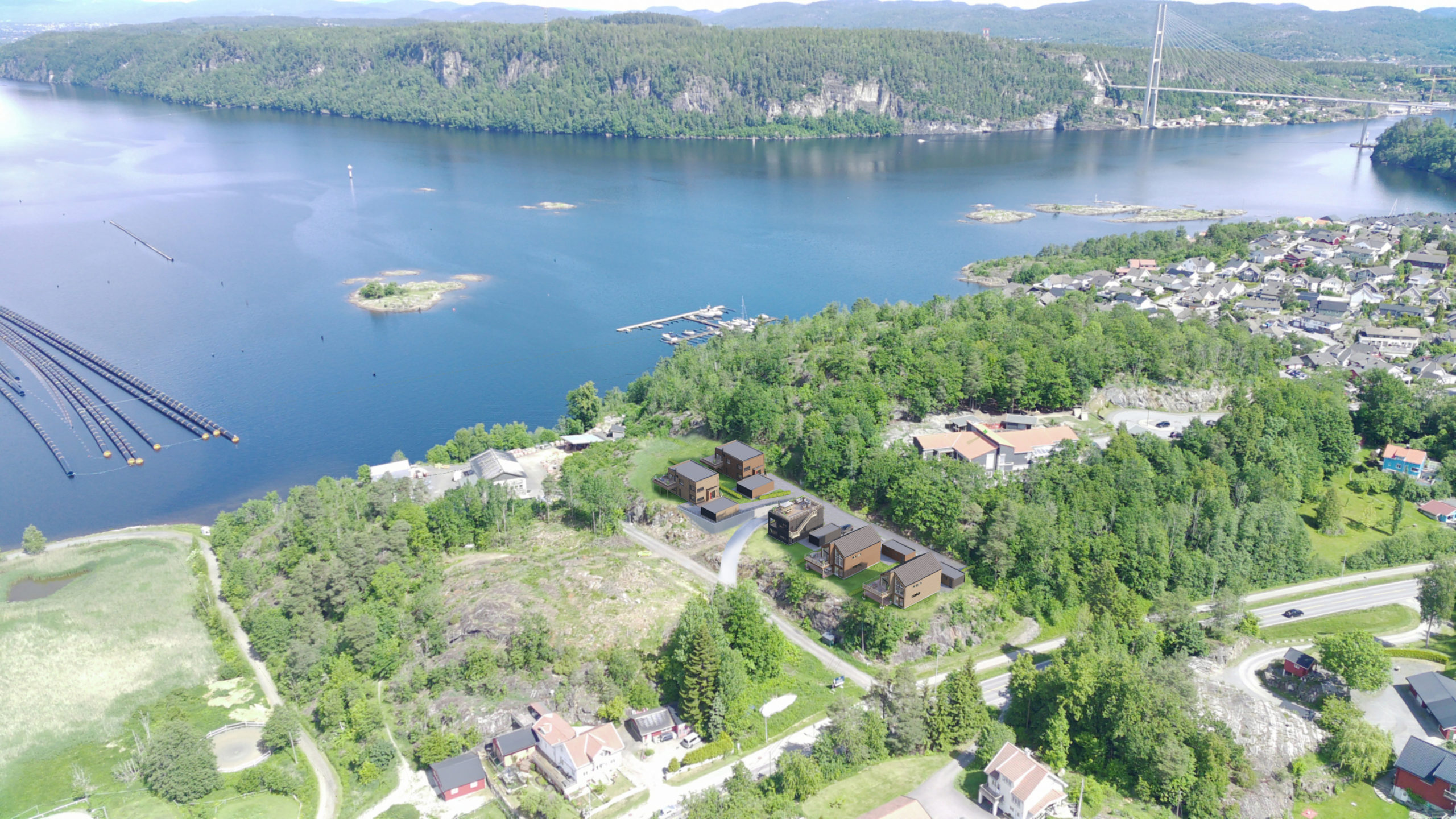 Høyt og fritt beliggende med nydelig fjordutsikt finner du det nye boligfeltet i Bamble, Utsikten Findal. – bilde 2