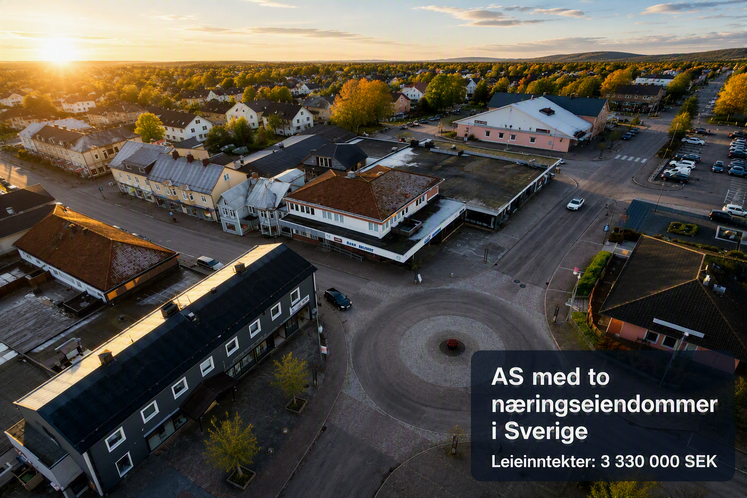 Årlig leieinntekter på 3,33 mill. SEK! Selskap med to næringseiendommer i Årjäng.