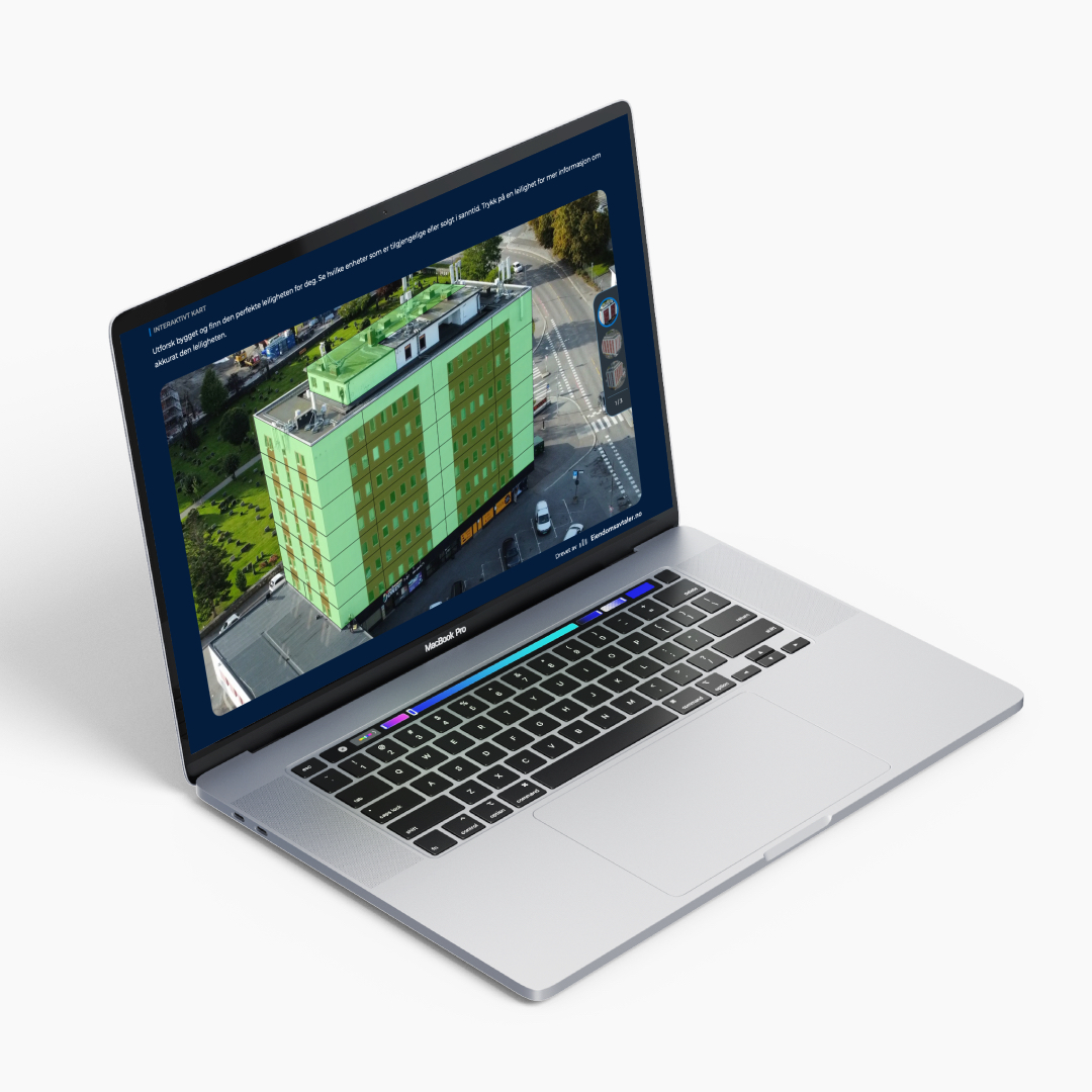 Prosjektside eksempel på laptop