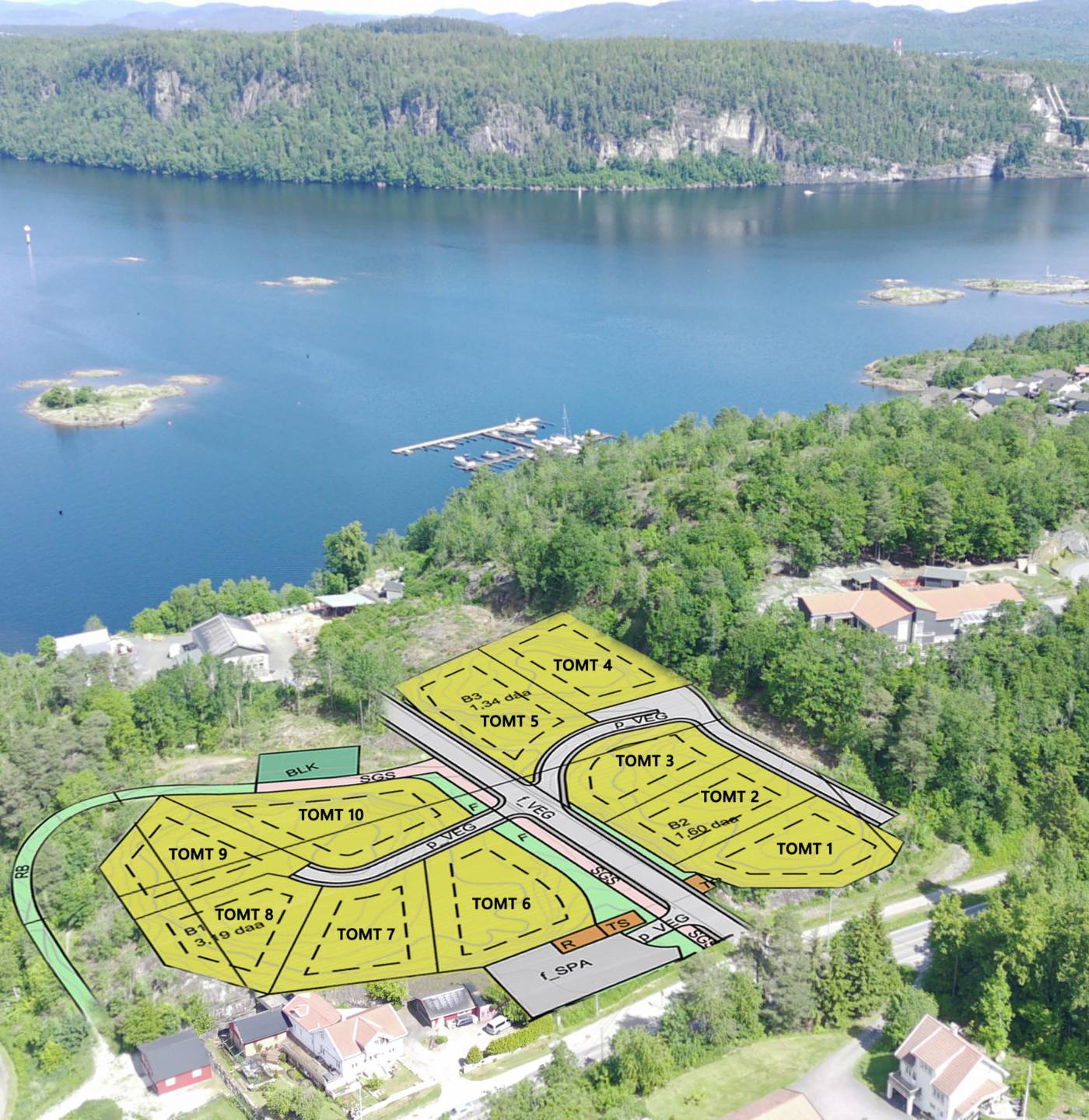 Høyt og fritt beliggende med nydelig fjordutsikt finner du det nye boligfeltet i Bamble, Utsikten Findal. – photo 1