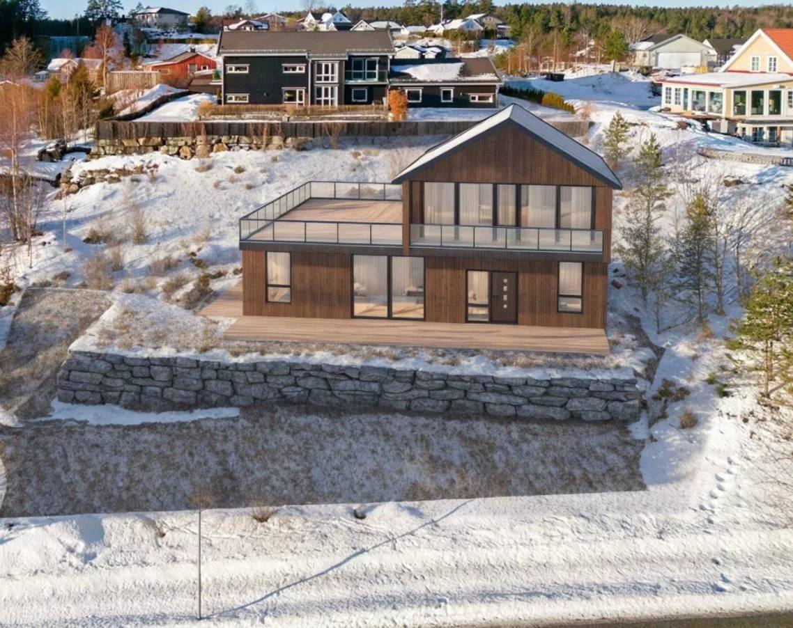 Investorvennlig nybygget enebolig med utleiedel sentralt på Vinterbro! Nærhet til Tusenfryd, Bunnefjorden og Gjersjøen. Flott utsikt og gunstig plassering nær E6 og E18, med kort vei til Oslo. – bilde 1